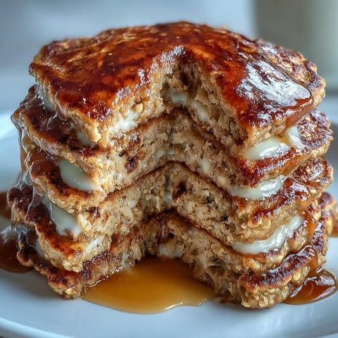 Fluffy Protein Power Pancakes on a plate, smelling delicious and warm.