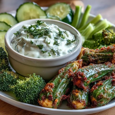 Green Snacks Board Avocado Ranch