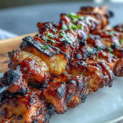Grilled Pineapple Chicken Skewers