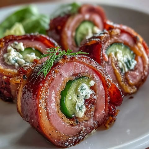 Ham, cream cheese, and pickle pinwheels are savory, creamy, and tangy bites perfect for parties.