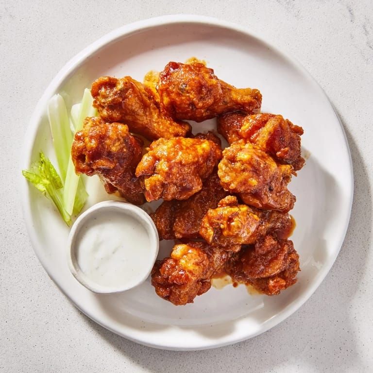 Sizzling Honey BBQ Chicken Wings arranged on a serving tray, ready for game day parties
