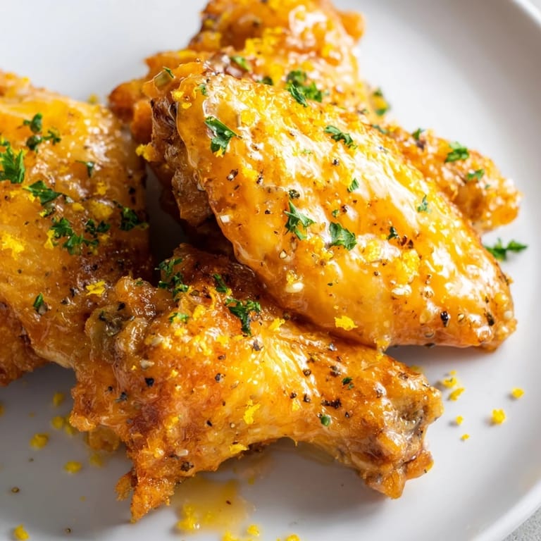 Freshly baked Lemon Pepper Wings tossed in lemon zest and cracked pepper butter mixture.