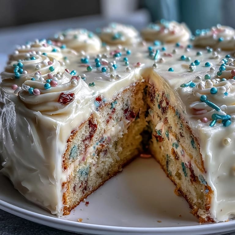Festive Class of 2026 Confetti Cake, artfully decorated and ready for delight.