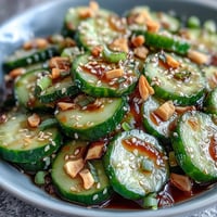 Crisp Asian cucumber salad with sesame and rice vinegar, a refreshing side for summer meals