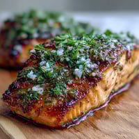 Cedar Plank Salmon with Garlic Dill grilled on aromatic cedar planks, herbs, and lemon for a smoky, herby flavor.